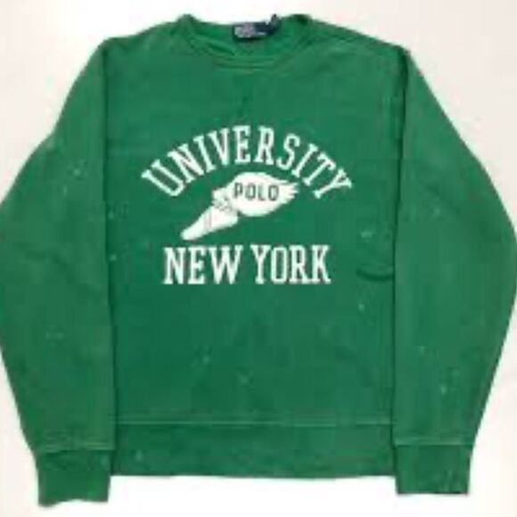 NWOT Polo Ralph Lauren Fleece Graphic Sweatshirt - Picture 2 of 5